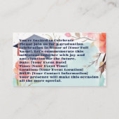 水彩の卒業発表 エンクロージャーカード (裏面)