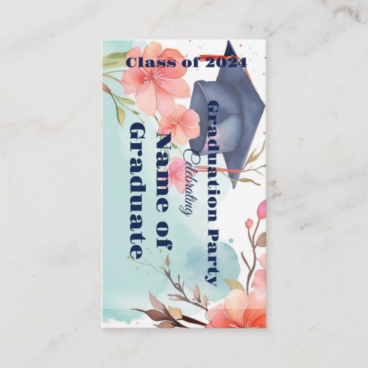 水彩の卒業発表 エンクロージャーカード (正面)