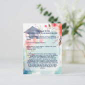 水彩の卒業発表 ポストカード (スタンド正面)