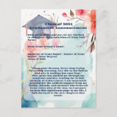 水彩の卒業発表 ポストカード (正面)