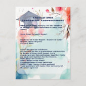 水彩の卒業発表 ポストカード (正面)