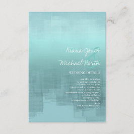 水彩の反射 詳細 ティール ID774 エンクロージャーカード