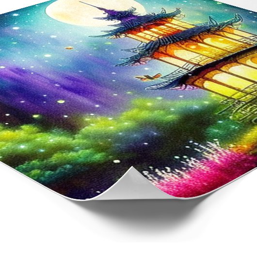 水彩の塔 ポスター (角)