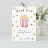 水彩の夏のポップコーンバースデーお礼 サンキューカード (スタンド正面)