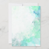 水彩の多肉植物の少年 確認 招待状 (裏面)