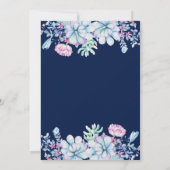 水彩の多肉植物ガーデン ウェディング招待状 招待状 (裏面)