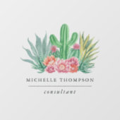 水彩の多肉植物 ウィンドウサイン (シート)