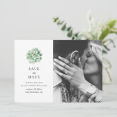 水彩の多肉植物。緑のハリ植物。植物学 セーブザデート (スタンド正面)