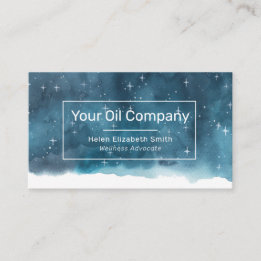 水彩の夜空景観エッセンシャル油 名刺