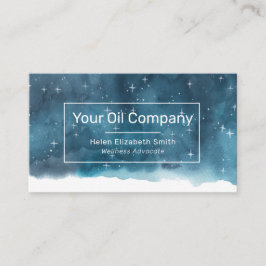 水彩の夜空景観エッセンシャル油 名刺