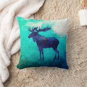 水彩の天体ムースシルエット クッション (ブランケット)