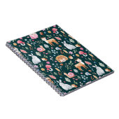 水彩の妖精の森の子供向け模様 ノートブック (右側)