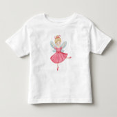 水彩の妖精バレエトゥシュTシャツ トドラーTシャツ (正面)