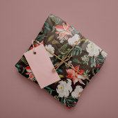 水彩の季節のフローラのクリスマスエレガント ラッピングペーパーシート