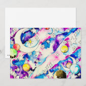 水彩の宇宙ファンタジーアート シーズンカード (正面/裏面)