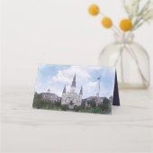 水彩の宛先:ニューオーリンズ プレイスカード (裏面)