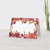 水彩の実り豊かなツボシェバット  おめでとう カード (裏面)