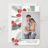 水彩の実 ゴールドドット フォト 幸せいっぱい シーズンカード (正面)