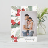 水彩の実　ゴールドドット　写真　最も幸せな シーズンカード (スタンド正面)