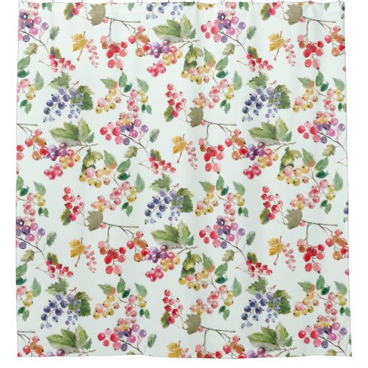 水彩の実 シャワーカーテン (正面)