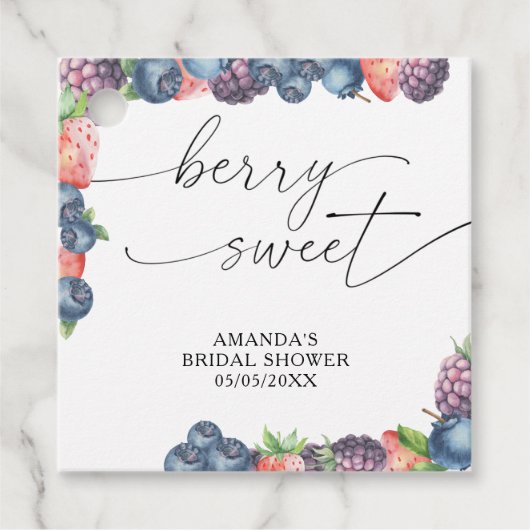 水彩の実 - スイートベリー テキスト フェイバータグ (正面)
