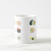 水彩の寿司ロール コーヒーマグカップ (中央)