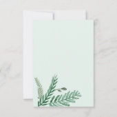 水彩の小さなパームツリーの返信カード 出欠カード (裏面)