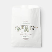 水彩の小さな漁師 赤ちゃんの紙皿 フェイバーバッグ (正面)