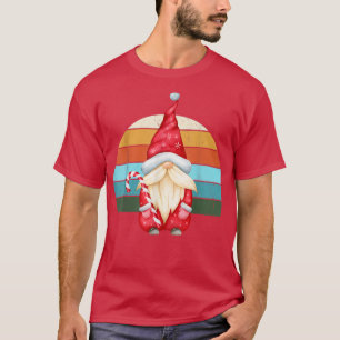 水彩の小人サンタ クリスマス ツリー ライト Xmas Tシャツ