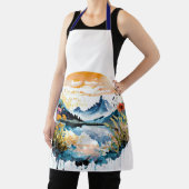 水彩の山景色 エプロン (インサイチュ)