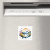 水彩の山景色 マグネット (インサイチュ (食洗機))