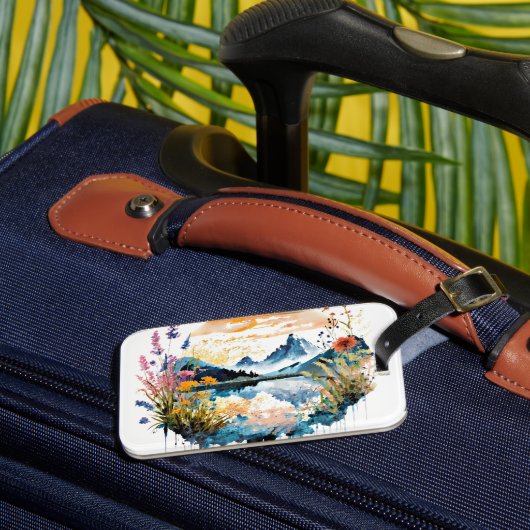 水彩の山景色 ラゲッジタグ (正面インサイチュ3)