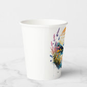 水彩の山景色 紙コップ (右)