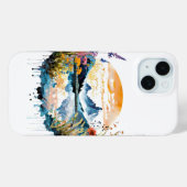 水彩の山景色 Case-Mate iPhoneケース (裏面 (横))