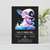 水彩の幸せな魔法使いの誕生日 招待状 (スタンド正面)