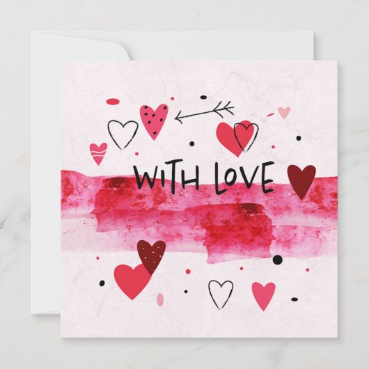 水彩の愛 招待状 (正面)