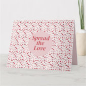 水彩の愛 - 遊び心のあるハートパターン カード (正面)