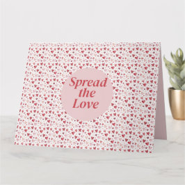 水彩の愛 - 遊び心のあるハートパターン カード