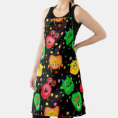 水彩の手水絵を描色の継ぎ目のない模様 エプロン (インサイチュ)