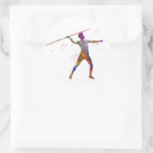 水彩の投げ槍 ラウンドシール (バッグ)