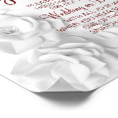 水彩の指輪を付ける ブライダルシャワーのゲームサイン ポスター (角)