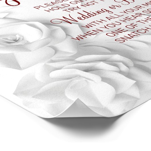 水彩の指輪 ブライダルシャワーゲームの看板 ポスター (角)