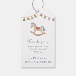 水彩の揺れる馬, ベビーシャワー ギフトタグ