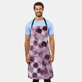 水彩の斑入りテクスチャの背景。手書き エプロン (着用した状態)