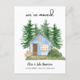 水彩の新しい家庭用はがきを移動 ポストカード