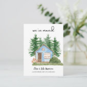 水彩の新しい家庭用はがきを移動 ポストカード (スタンド正面)