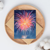 水彩の新年花火 | お正月の水彩画 シーズンカード