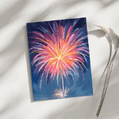 水彩の新年花火 | お正月の水彩画 シーズンカード