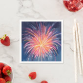 水彩の新年花火 | お正月 スタンダードカクテルナプキン (インサイチュ)