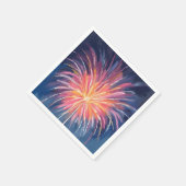水彩の新年花火 | お正月 スタンダードカクテルナプキン (角)